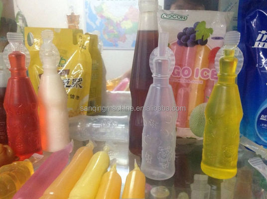 Buz Pop Plastik Tüp 1 Litre Şişirme Makinesi 6 Kalıp Döner Tam Otomatik